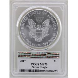2017 $1 American Silver Eagle Coin PCGS MS70