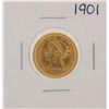 Image 1 : 1901 $5 Liberty Head Half Eagle Gold Coin
