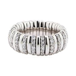 18KT White Gold 1.50 ctw Diamond Stretch Band