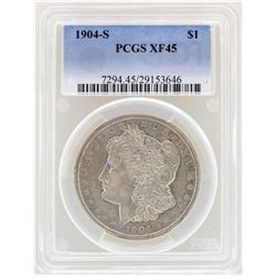 1904-S $1 Morgan Silver Dollar Coin PCGS XF45