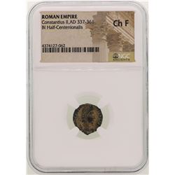 Constantius ll 337-361 AD Ancient Roman Empire Coin NGC Ch F