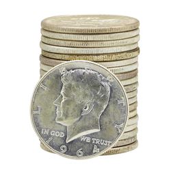 Roll of (20) 1964 Brilliant Uncirculated Kennedy Half Dollars