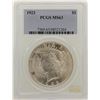 Image 1 : 1923 $1 Peace Silver Dollar Coin PCGS MS63