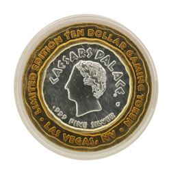 .999 Silver Caesars Palace Las Vegas, Nevada $10 Casino Limited Edition Gaming T