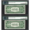 Image 2 : Lot of (2) Consecutive 1935D $1 Silver Certificate Notes PMG Gem Uncirculated 66