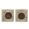 Image 1 : Lot of 1853 & 1854 Large One Cent Coins in Old Flip