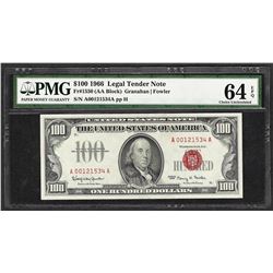 1966 $100 Legal Tender Note Fr.1550 PMG Choice Uncirculated 64EPQ