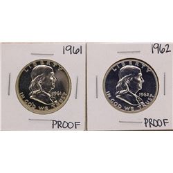 Lot of 1961-1962 Franklin Half Dollar Proof Coins