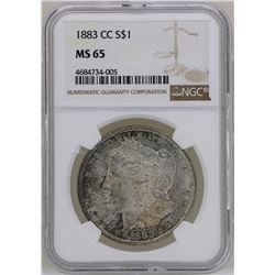 1883-CC $1 Morgan Silver Dollar Coin NGC MS65