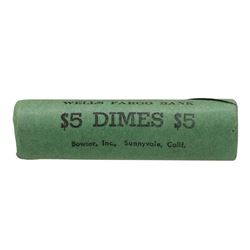 Roll of (50) 1960-D Brilliant Uncirculated Roosevelt Dimes