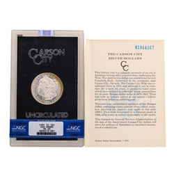 1881-CC $1 Morgan Silver Dollar Uncirculated Coin GSA w/ COA NGC MS65