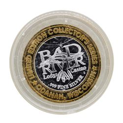 .999 Silver Bad River Lodge Casino Odanah, WI $10 Limited Edition Gaming Token