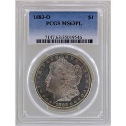 1883-O $1 Morgan Silver Dollar Coin PCGS MS63PL