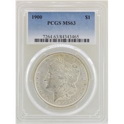 1900 $1 Morgan Silver Dollar Coin PCGS MS63