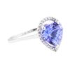 Image 1 : 14KT White Gold 3.19 ctw Tanzanite and Diamond Ring