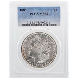 1885 $1 Morgan Silver Dollar Coin PCGS MS64