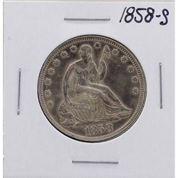 1858-S Seated Liberty Half Dollar Coin