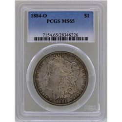 1884-O $1 Morgan Silver Dollar Coin PCGS MS65