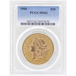 1900 $20 Liberty Head Double Eagle Gold Coin PCGS MS62
