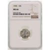 Image 1 : 1945 Mercury Dime Coin NGC MS66