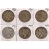 Image 1 : Lot of (2) 1934, (2) 1934-D, & (2) 1934-S $1 Peace Silver Dollar Coins