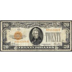 1928 $20 Gold Certificate Note