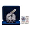 Image 2 : 1988 Rarities Mint Walt Disney Around the World 5 oz .999 Silver Coin w/Box & CO