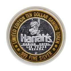 .999 Silver Harrahs Las Vegas, Nevada $10 Casino Limited Edition Gaming Token