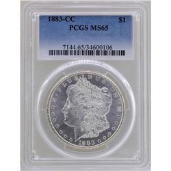 1883-CC $1 Morgan Silver Dollar Coin PCGS MS65