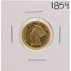 1854 $3 Indian Princess Head Gold Coin