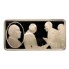 Image 1 : 500 Grain Sterling Silver Franklin Mint 100 Greatest Americans Ingot