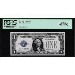 1928A $1 Funnyback Silver Certificate Note Fr.1601 PCGS Gem New 65PPQ