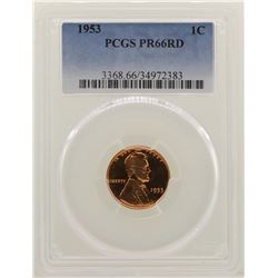 1953 Lincoln Wheat Cent Proof Coin PCGS PR66RD