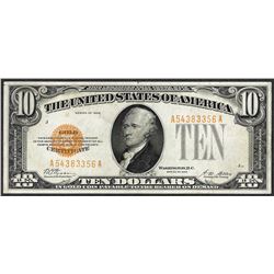 1928 $10 Gold Certificate Note