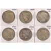 Image 1 : Lot of (2) 1934, (2) 1934-D, & (2) 1934-S $1 Peace Silver Dollar Coins
