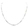 Image 1 : 18KT White Gold 1.00 ctw Diamond Station Necklace