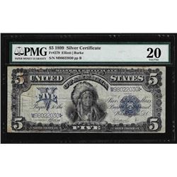 1899 $5 Chief Silver Certificate Note Fr.279 PMG Very Fine 20