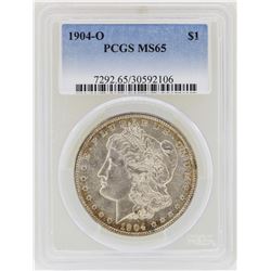 1904-O $1 Morgan Silver Dollar Coin PCGS MS65