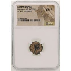 Constans 337-350 AD Ancient Roman Empire Coin NGC Ch F
