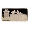 Image 1 : 500 Grain Sterling Silver Franklin Mint 100 Greatest Americans Ingot