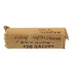Original Roll of (40) 1950-S Booker T Washington Half Dollar Commemorative Coins