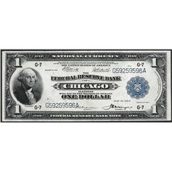 1918 $1 Federal Reserve Note Chicago