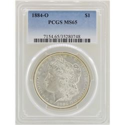 1884-O $1 Morgan Silver Dollar Coin PCGS MS65
