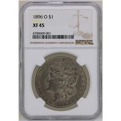 1896-O $1 Morgan Silver Dollar Coin NGC XF45