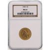 Image 1 : 1900 $5 Liberty Head Half Eagle Gold Coin NGC MS61