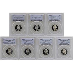 Lot of 1992-S to 1998-S State Silver Proof Quarter Coins PCGS PR69DCAM