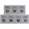 Image 1 : Lot of 1992-S to 1998-S State Silver Proof Quarter Coins PCGS PR69DCAM