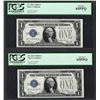 Image 1 : (2) Consecutive 1928B $1 Funnyback Silver Certificate Notes Fr.1602 PCGS Gem New