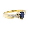 Image 1 : 18KT Yellow Gold 0.80 ctw Sapphire and Diamond Ring
