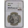 Image 1 : 1881-S $1 Morgan Silver Dollar Coin NGC MS65